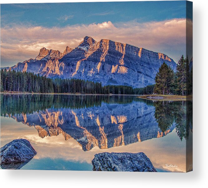 2015 Acrylic Print featuring the photograph Sunrise at Two Jack Lake by Tim Kathka
