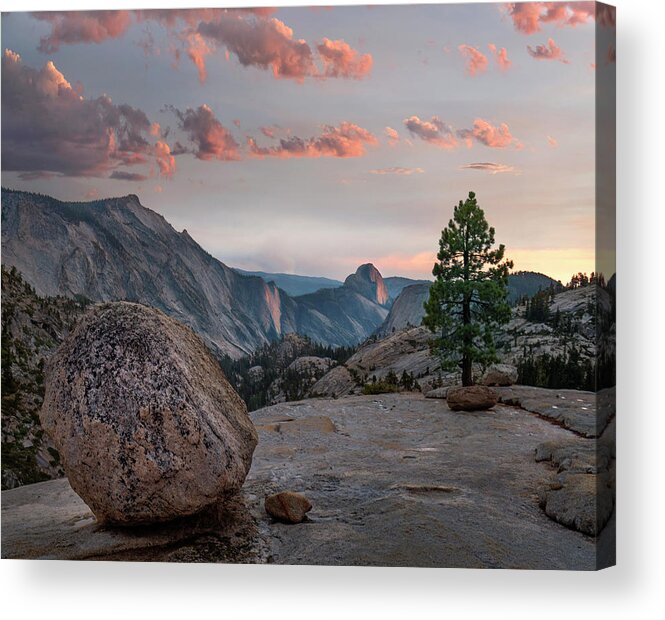 00574865 Acrylic Print featuring the photograph Sunset On Half Dome From Olmsted Pt by Tim Fitzharris