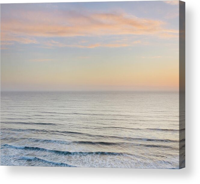 Abstract Acrylic Print featuring the photograph Sunset On Redwoods Coast I by Alan Majchrowicz