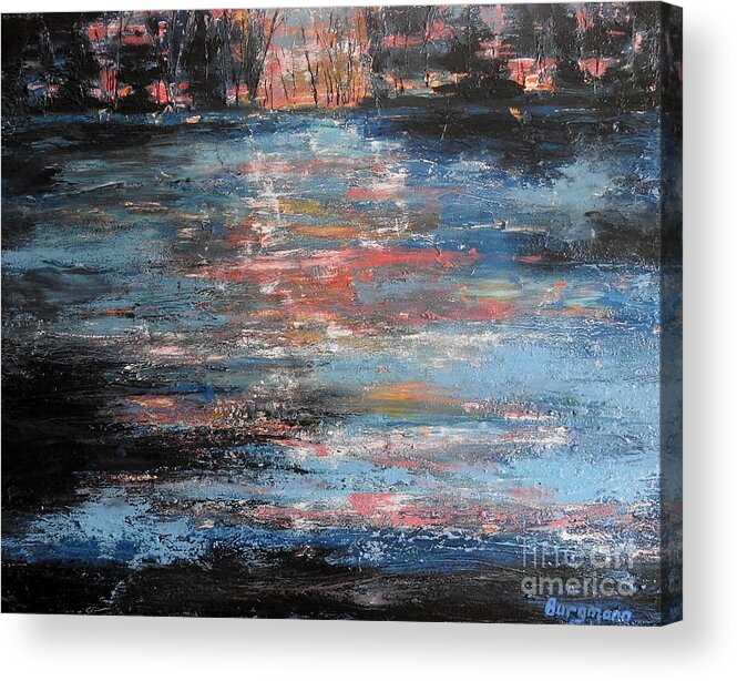 Acrylic Acrylic Print featuring the painting Sunset Shadows by Petra Burgmann