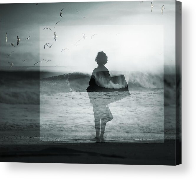 Ocean Acrylic Print featuring the photograph Surfer's Dreams by Jana Broskina