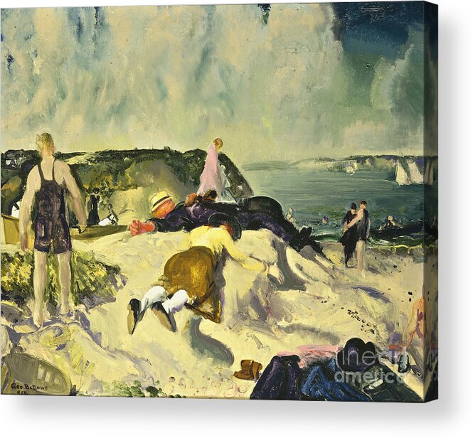Art Acrylic Print featuring the painting The Beach, Newport, C.1919 by George Wesley Bellows