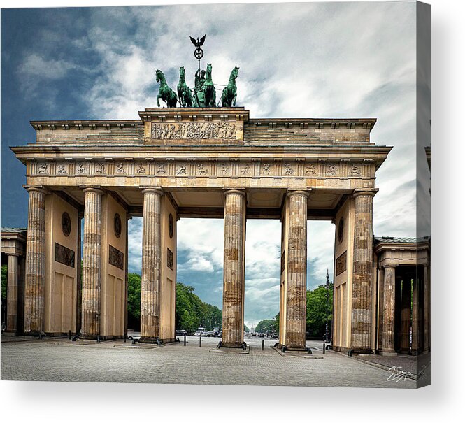 Endre Acrylic Print featuring the photograph The Brandenburg Gate by Endre Balogh