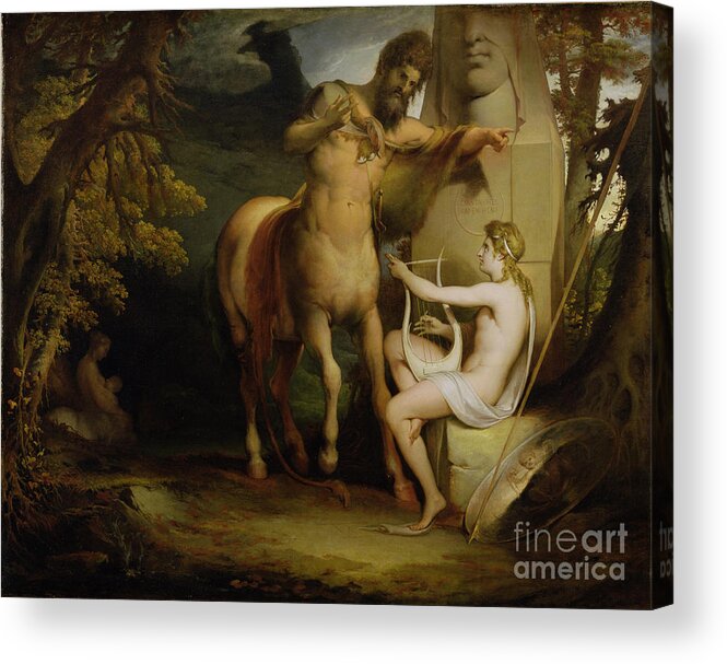 Lyre Acrylic Print featuring the painting The Education Of Achilles, C.1772 by James Barry