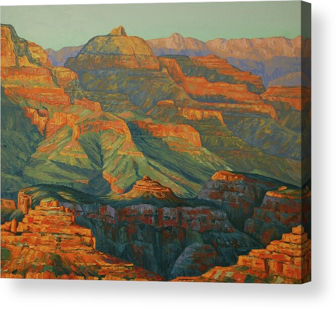 Grand Canyon Acrylic Print featuring the painting The Grand Canyon by Cheryl Fecht