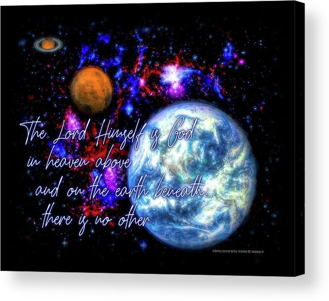 Lord Acrylic Print featuring the digital art The Lord Himself is God by Barry Wills
