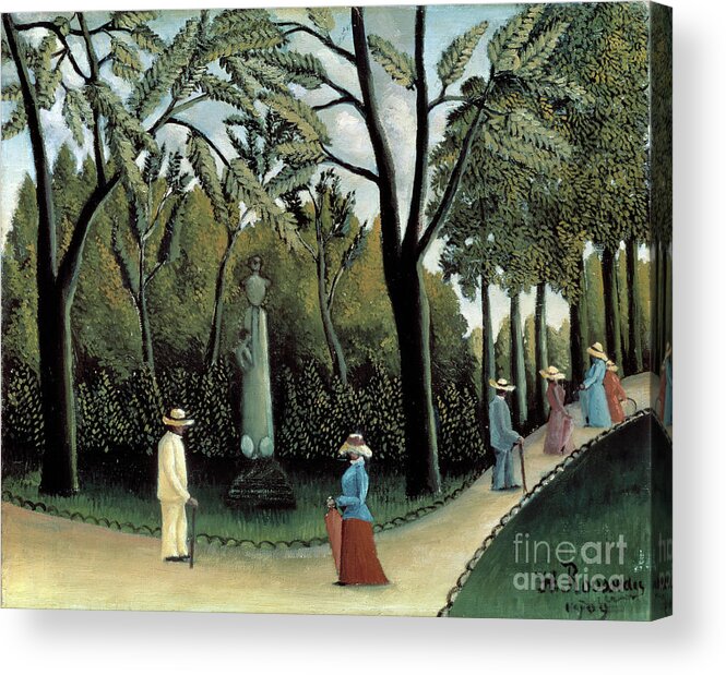 Oil Painting Acrylic Print featuring the drawing The Luxembourg Gardens, Monument by Heritage Images