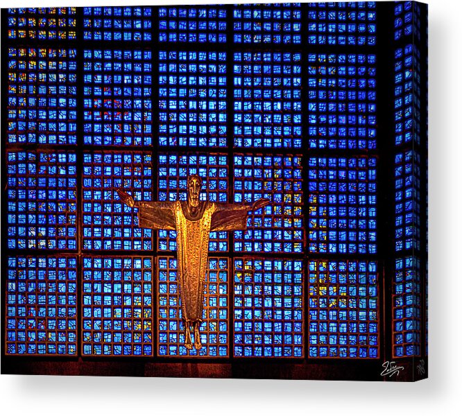 Endre Acrylic Print featuring the photograph The Modern Berlin Cathedral by Endre Balogh