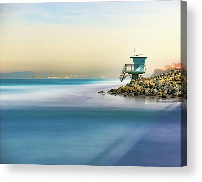 Nighttime Acrylic Print featuring the photograph Tower 5 at dusk by Local Snaps Photography