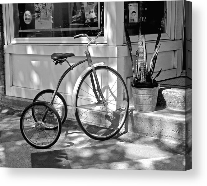 Montreal Acrylic Print featuring the photograph Tricycle, Montreal by Mike Reilly