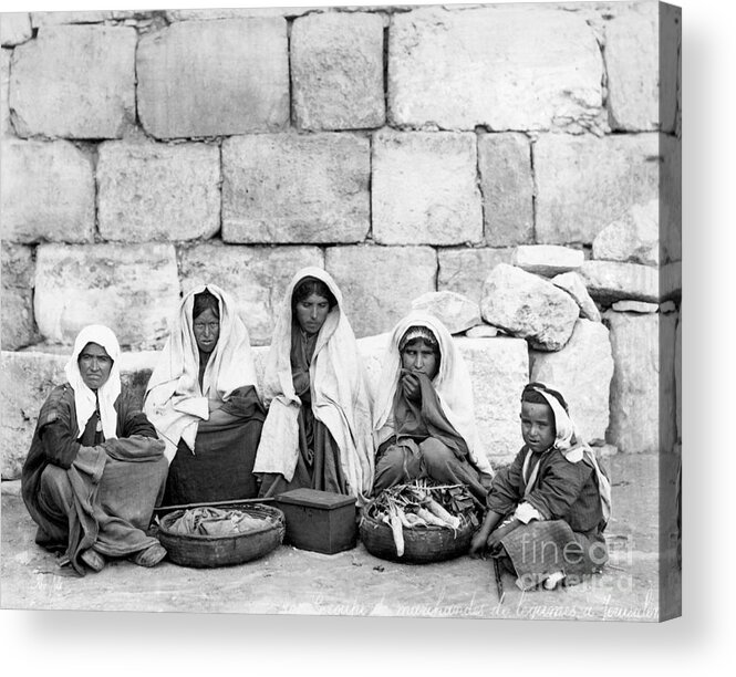 Mid Adult Women Acrylic Print featuring the photograph Vegetable Sellers In Jerusalem by Bettmann