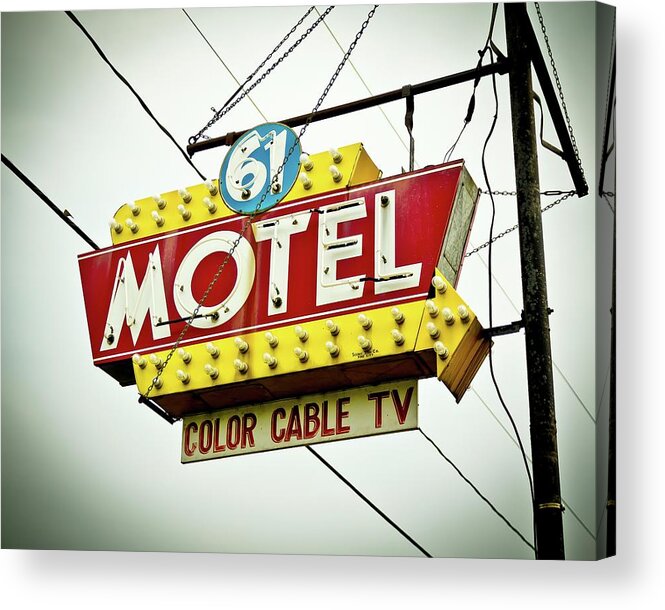 Photography Acrylic Print featuring the photograph Vintage Motel V by Recapturist