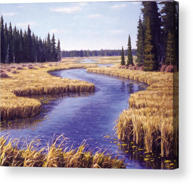 Landscape Acrylic Print featuring the painting Voyagers Trail by Rick Hansen