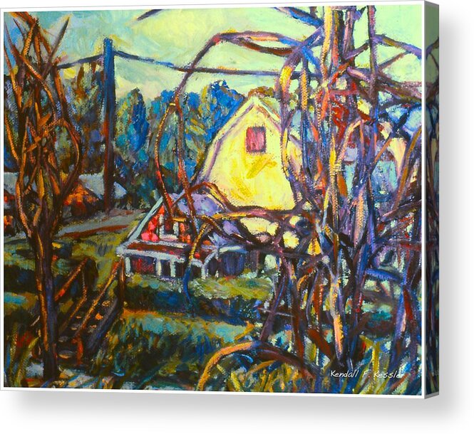 Houses Acrylic Print featuring the painting Wadsworth Avenue Again by Kendall Kessler