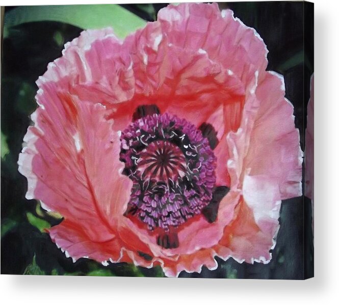 Flowers Acrylic Print featuring the painting Wavy Petals by Cara Frafjord