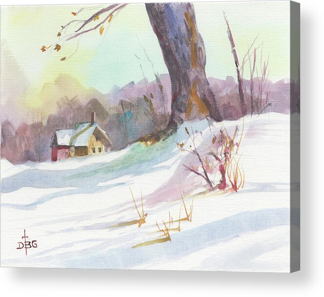 Winter Acrylic Print featuring the painting Winter Break by David Bader