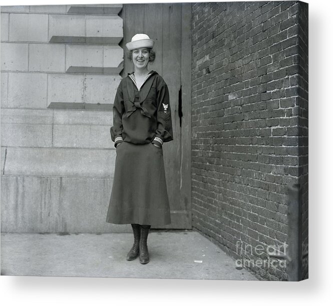 People Acrylic Print featuring the photograph Woman Sailor, Standing by Bettmann