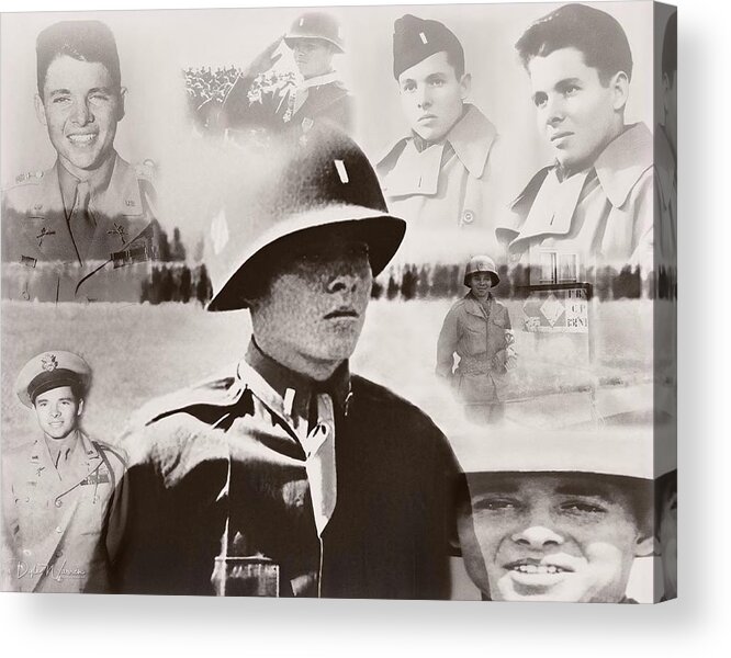 Audie Murphy Acrylic Print featuring the photograph Audie Murphy War Hero #1 by Dyle Warren