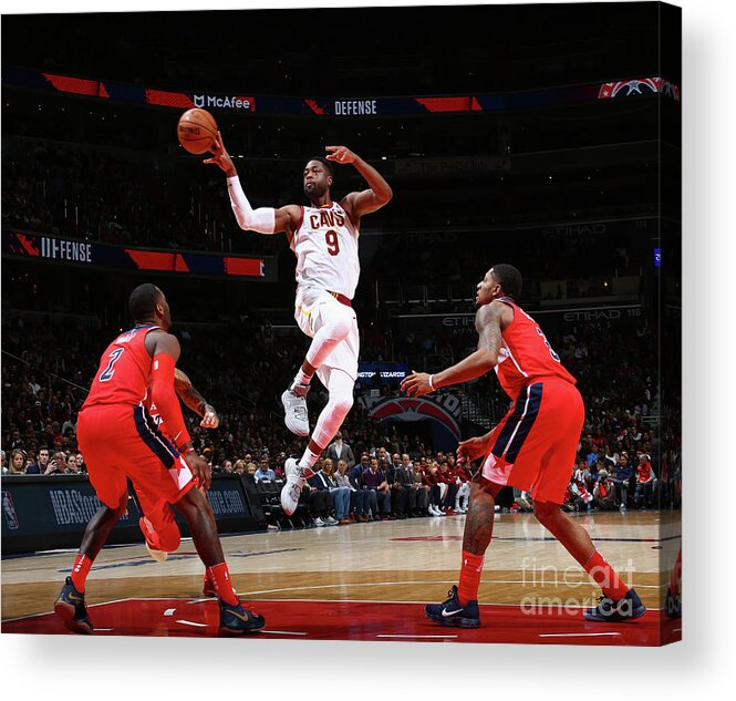 Nba Pro Basketball Acrylic Print featuring the photograph Dwyane Wade by Ned Dishman