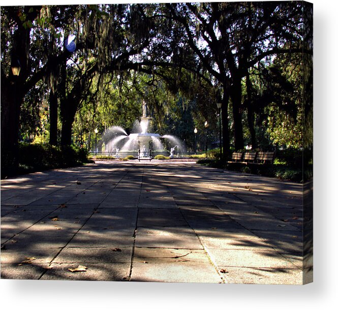 Forsyth Park Acrylic Print featuring the photograph Forsyth Fountain #1 by Theresa Fairchild