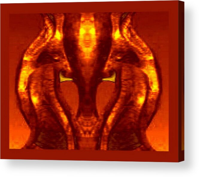  Acrylic Print featuring the ceramic art Jack O by Mary Russell