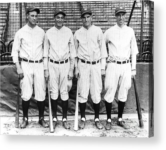 American League Baseball Acrylic Print featuring the photograph Lou Gehrig by Transcendental Graphics