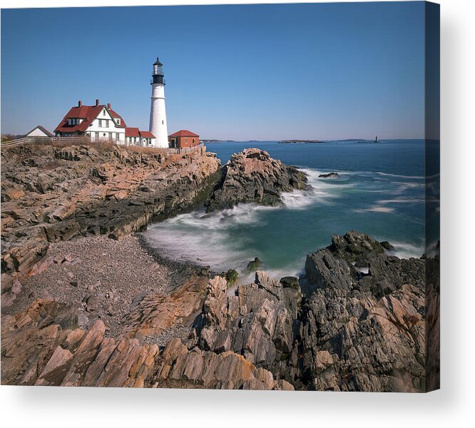 Landscapes Acrylic Print featuring the photograph Portland Head Lighthouse #1 by Betty Denise