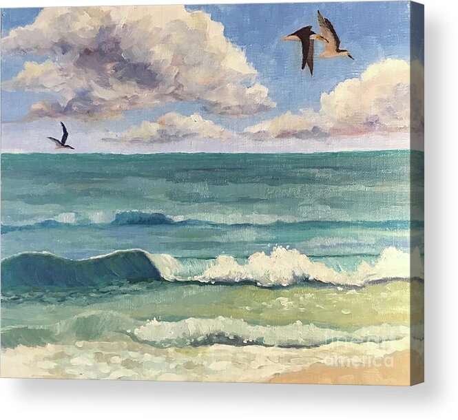 Skimmers Acrylic Print featuring the painting Skimmers #2 by Anne Marie Brown