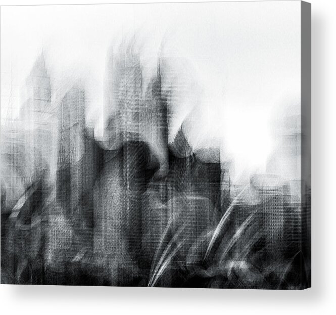 Monochrome Acrylic Print featuring the photograph The Arrival by Grant Galbraith