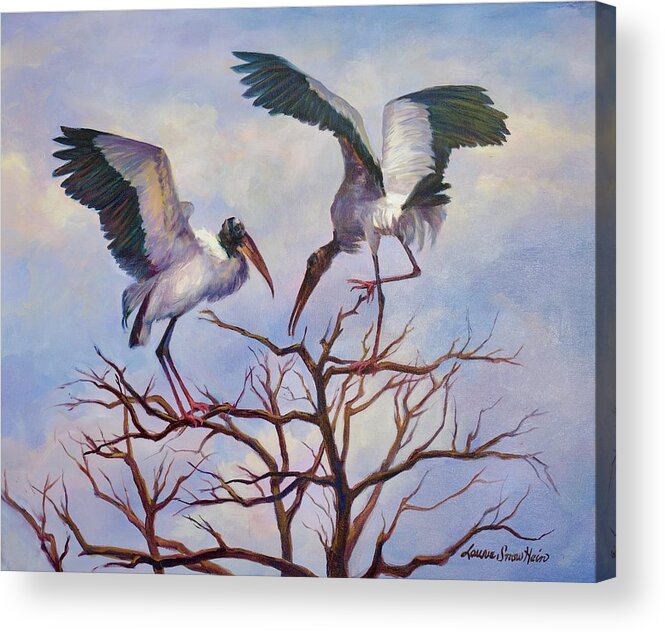  Audubon Acrylic Print featuring the painting The Proposal #1 by Laurie Snow Hein