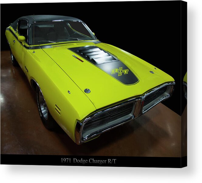 1970s Cars Acrylic Print featuring the photograph 1971 Dodge Charger RT by Flees Photos
