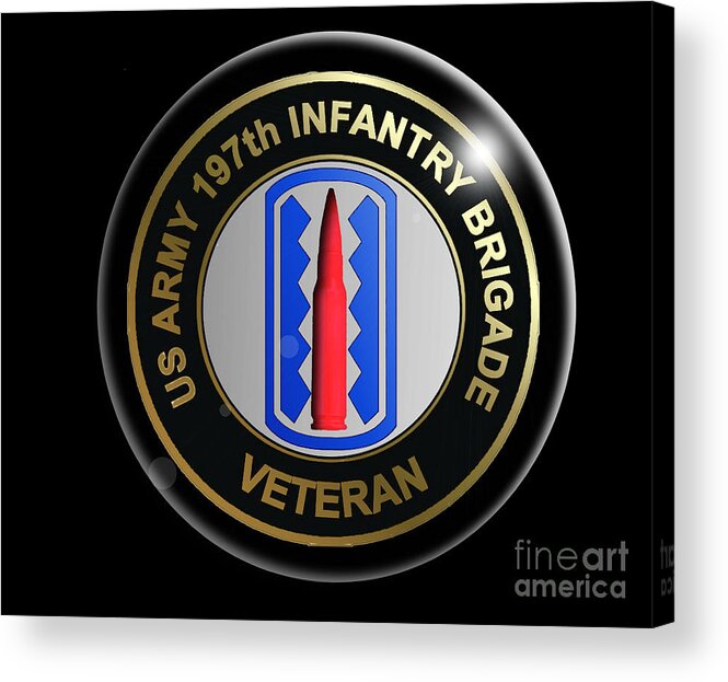 197th Acrylic Print featuring the digital art 197th Infantry by Bill Richards