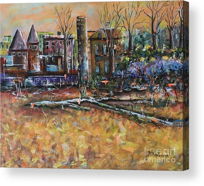 Painting Acrylic Print featuring the painting Autumn #1 by Maria Karlosak