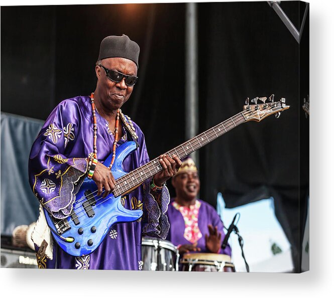 African Acrylic Print featuring the photograph Baba Ken Okulolo and The West African High Life Band 7 by Alex Forsyth