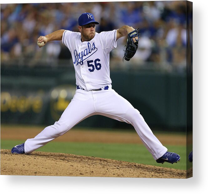 Ninth Inning Acrylic Print featuring the photograph Greg Holland by Ed Zurga