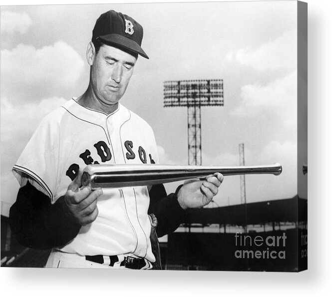 People Acrylic Print featuring the photograph Ted Williams by National Baseball Hall Of Fame Library