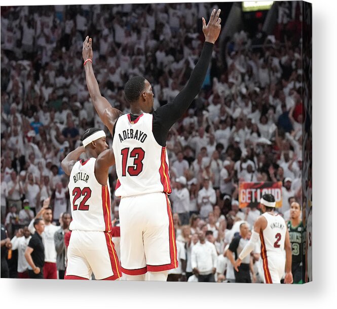 Playoffs Acrylic Print featuring the photograph Bam Adebayo #4 by Jesse D. Garrabrant