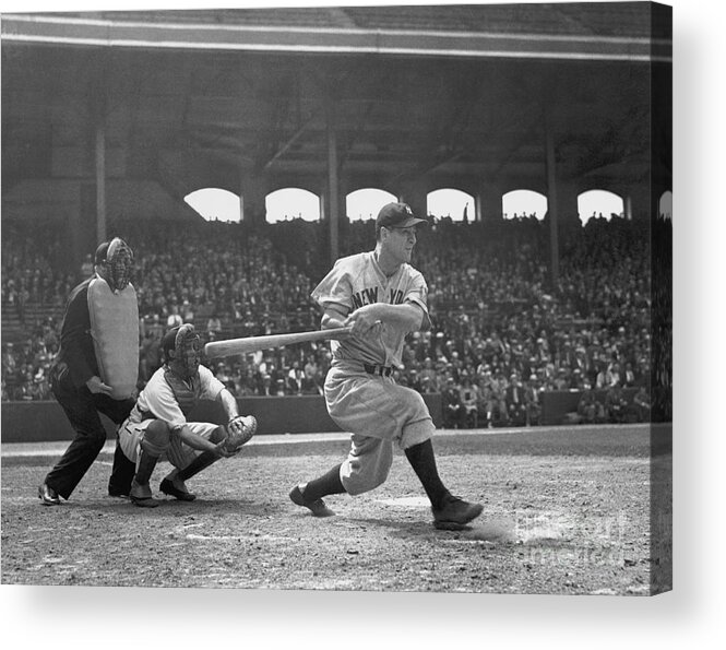People Acrylic Print featuring the photograph Lou Gehrig by National Baseball Hall Of Fame Library