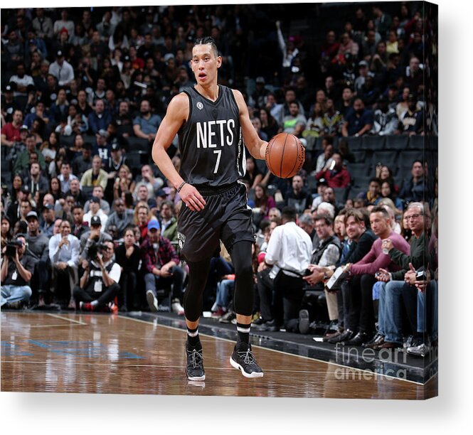 Nba Pro Basketball Acrylic Print featuring the photograph Jeremy Lin by Nathaniel S. Butler