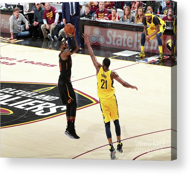 Lebron James Acrylic Print featuring the photograph Lebron James #79 by Nathaniel S. Butler