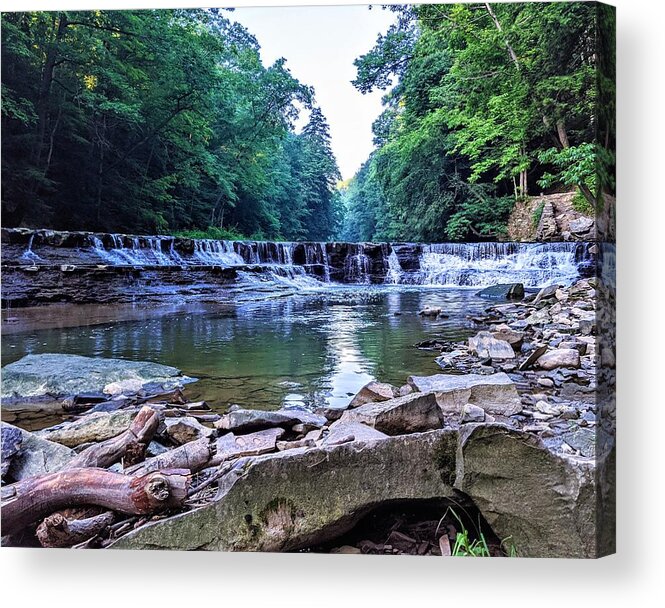 Waterfall Acrylic Print featuring the photograph Henry Church Falls by Brad Nellis