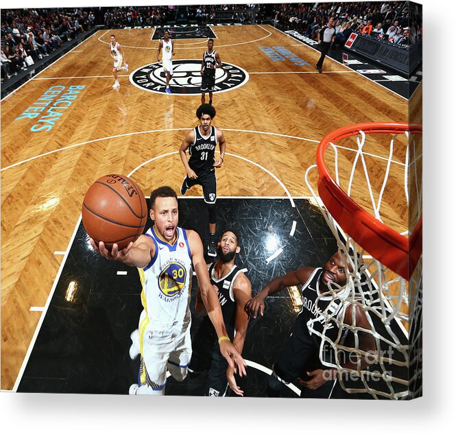 Stephen Curry Acrylic Print featuring the photograph Stephen Curry #9 by Nathaniel S. Butler