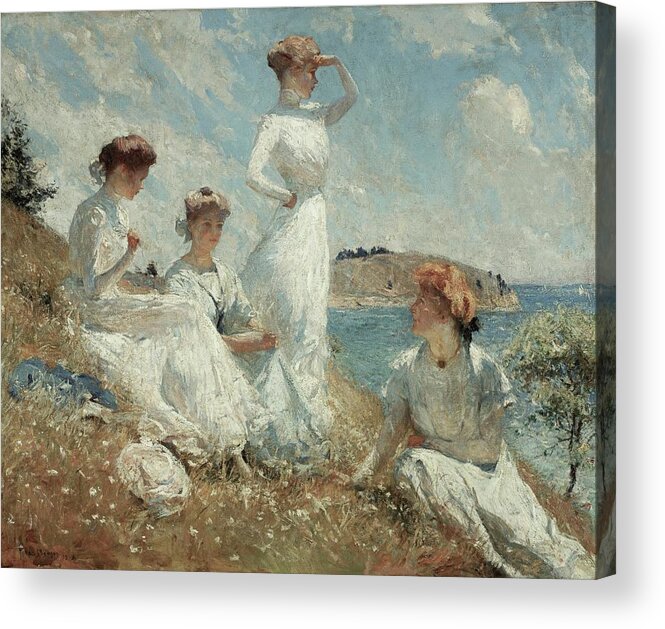 Figurative Acrylic Print featuring the painting Summer #9 by Frank Weston Benson