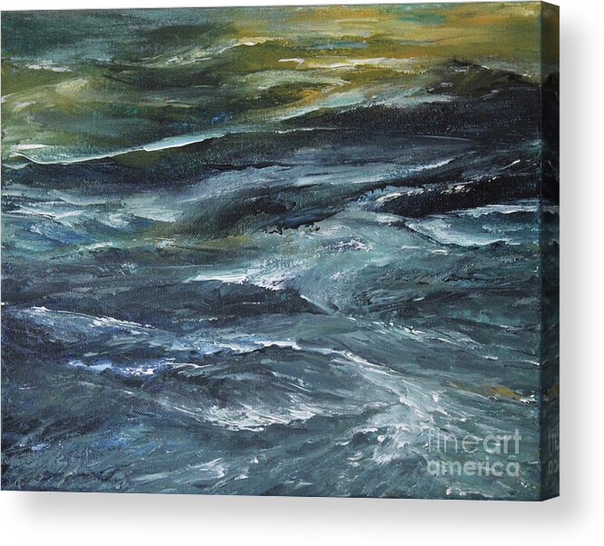 Abstract Acrylic Print featuring the painting Abyss by Jane See