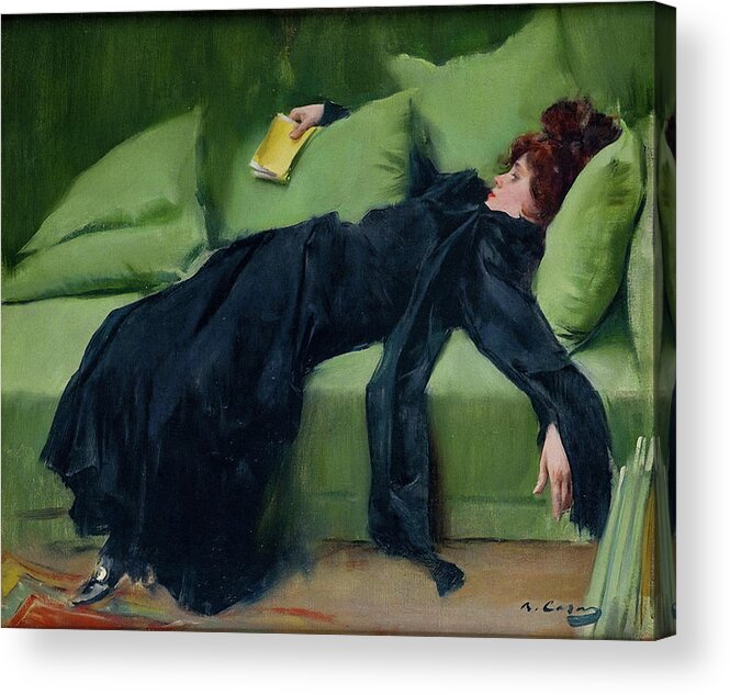 After The Ball Acrylic Print featuring the painting After the Ball by Ramon Casas