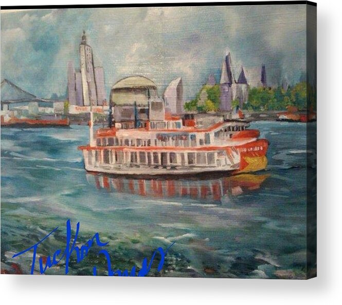 New Orleans Acrylic Print featuring the painting Algiers Point by Julie TuckerDemps
