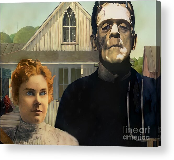 Wingsdomain Acrylic Print featuring the photograph American Gothic Resurrection 20210723 v3 by Wingsdomain Art and Photography