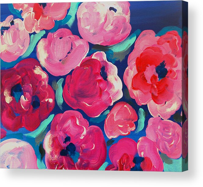 Floral Art Acrylic Print featuring the painting Amore by Beth Ann Scott