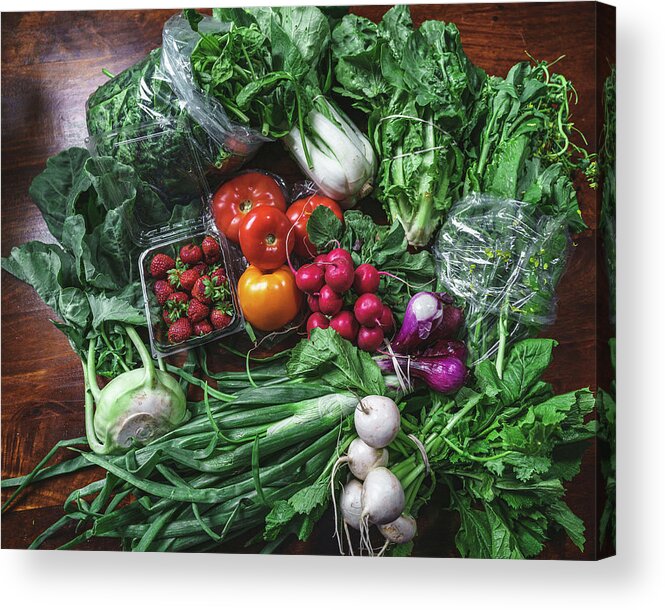 Food Acrylic Print featuring the photograph Another Veggie Tablescape by Nisah Cheatham