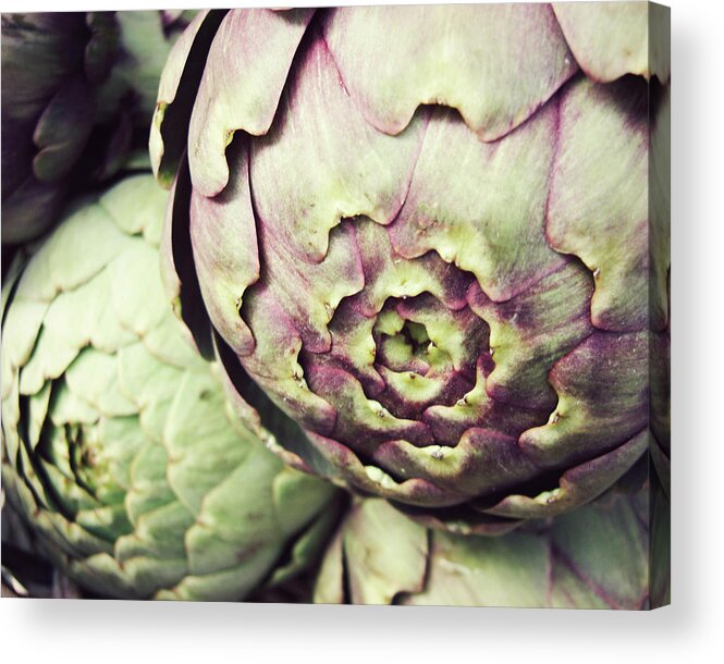 Artichoke Acrylic Print featuring the photograph Artichokes by Lupen Grainne